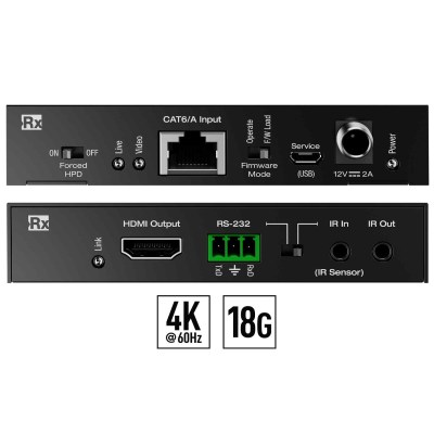 hdmi over cat6 extender rear